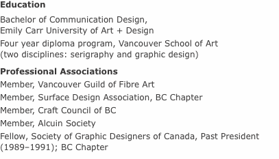 Education Bachelor of Communication Design,  Emily Carr Univers